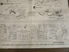 Vintage 1978 Mego Micronauts BATTLE CRUISER WITH INSTRUCTIONS Near Complete