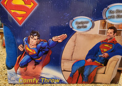 DC Direct ReActivated Series 1 Superman Action Figure & a Superman comfy blanket