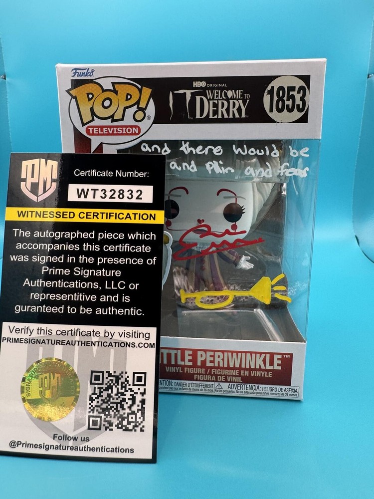 Emma Leigh Cullum Signed Periwinkle from IT Welcome to Derry Funko Prime COA