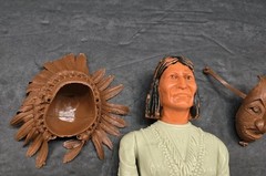 Vintage 1967 Marx Toys Geronimo Action Figure 11.5” w/ Accessories Western