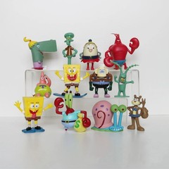12PCS SpongeBob SquarePants Patrick Squidward Figures Model Toys Collection Gift