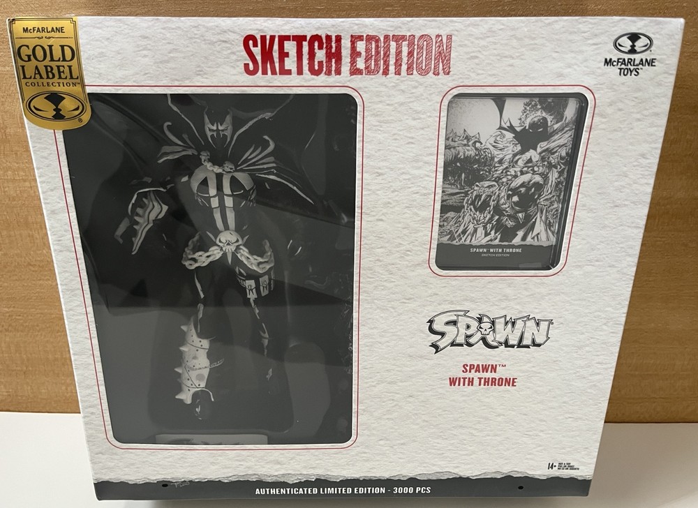Spawn with throne line art sketch edition SDCC McFarlane Toys action figure new