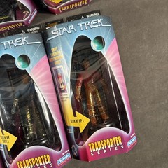 (6) STAR TREK TRANSPORTER SERIES TOS ACTION FIGURES KIRK SPOCK SCOTT UHURA NEW