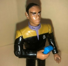 Star Trek Voyager Tuvok figure black vulcan alien janeway crew Tim Russ toy