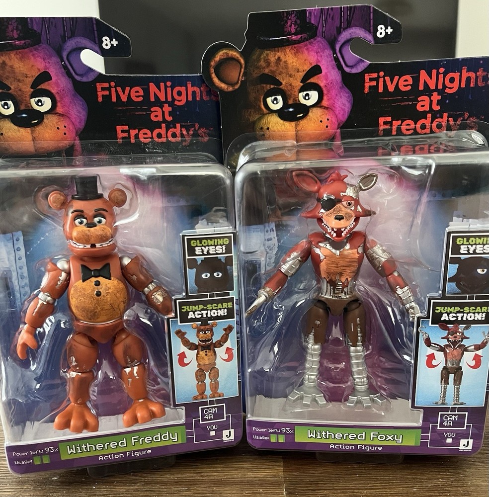 Jazwares Five Nights at Freddy’s LOT OF 2 Withered Foxy & Withered Freddy FNAF