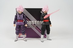 DL Custom SH Figuarts Goku Black 1/12 Matte Pink 2 Bodies Custom Figure