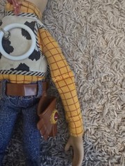 Thinkway Toy Story Lots O Laughs Woody Pull String Stomach Giggle w/Hat