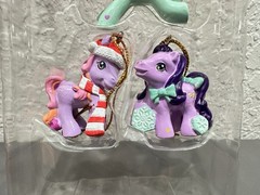 VTG My Little Pony Mini Holiday 5 Piece Ornament Set Kurt S. Adler 2004 Hasbro