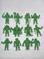 Super 7 Masters of the Universe M.U.S.C.L.E. w1 trashcan full set of 12 figures