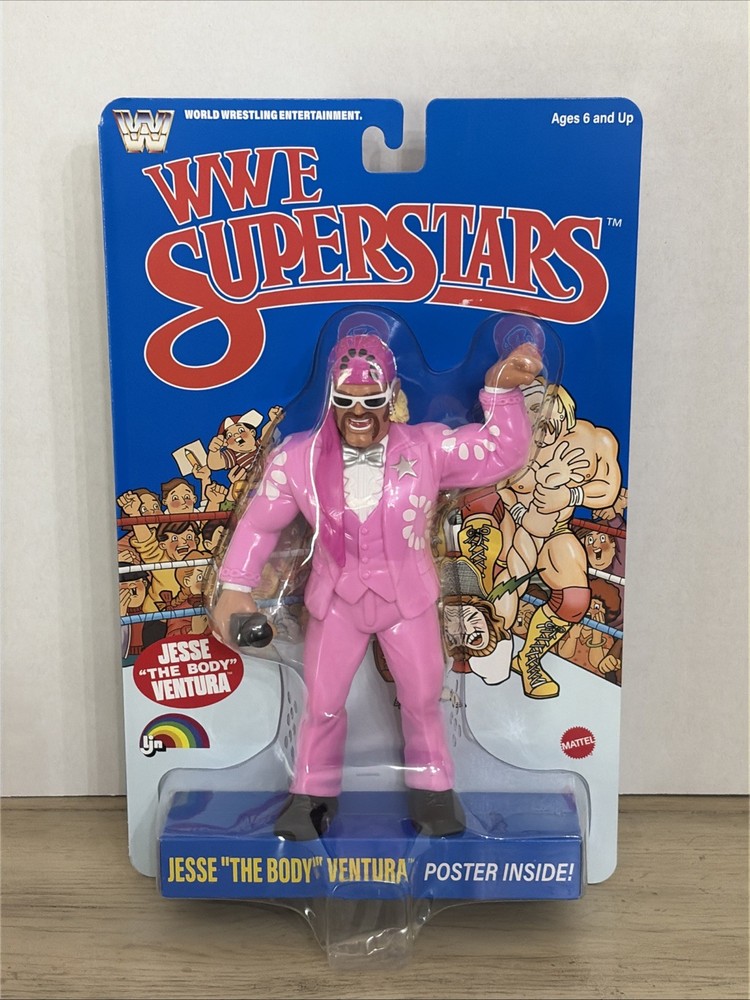 WWE Superstars LJN Jesse Ventura Exclusive Blue Card Retro SERIES 2 In Hand