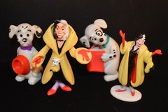 Lot of 4 DISNEY 101 DALMATIONS TOY FIGURES kids dogs children TV & MOVIE VG+