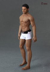 LDDOLL 32Boy 1:6 Suntan Strong Muscle Seamless Silicone Male Body Fit 12” Head