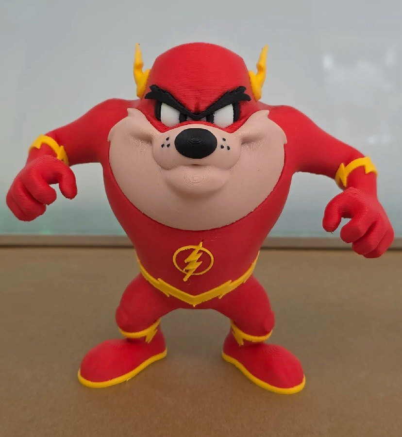 Tasmanian Devil Flash Costume Action Figure – Red/Yellow/Beige/Black Figure