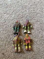Teenage Mutant Ninja Turtles Lot Action Figures 4 Battle Shell 2012 playmates