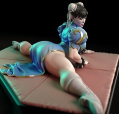 Chun Li Street Fighter/3d Figure 25cm Professional Painted