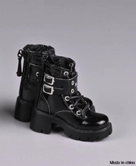 1/6 Female Black Leather Boots For Phicen Hot Toys 12″ figure worldbox ❶USA❶