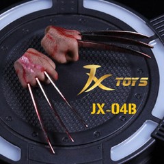 1 Pair 1/6 JXtoys Wolverine Handtypes Hurt Bloody Hand Model For 12″ Male Figure
