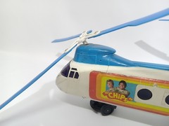 Helicopter Resgate CHiPs California Highway Patrol Glasslite Brazil Vintage 80 s