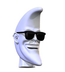 Moon Man Custom Action Figure Head 1:9 or 1:6 Mego