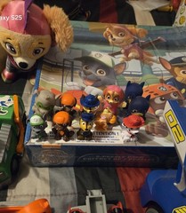 Huge Lot of Paw Patrol Figures, stuffed animals, books, mini paws, (see pics)