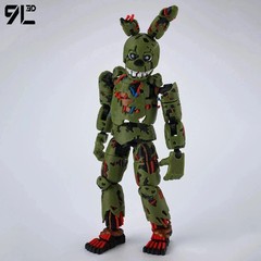 FNAF 3D Printed Freddy Springtrap Action Figure 14cm Poseable Titan13 Toy