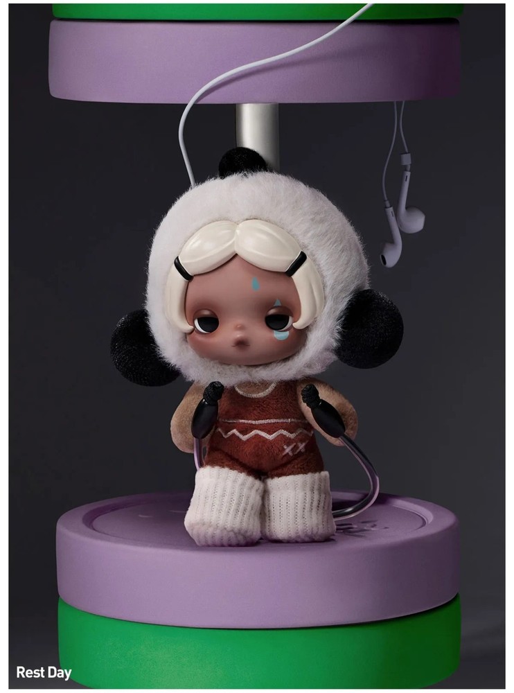 POP MART x θ Skullpanda Off Mode Series Plush Doll Pendant Figure NEW in OpenBox