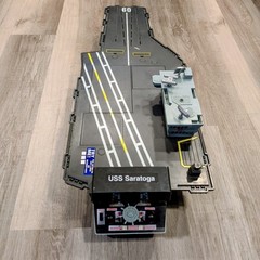 GI Joe USS Saratoga Aircraft Carrier Lights Sounds and Motor All Work 33″