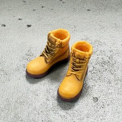 SU-MBT-YEL: 1/12 Worker Boots for 6″ Romankey Nota NW Toys body – Yellow