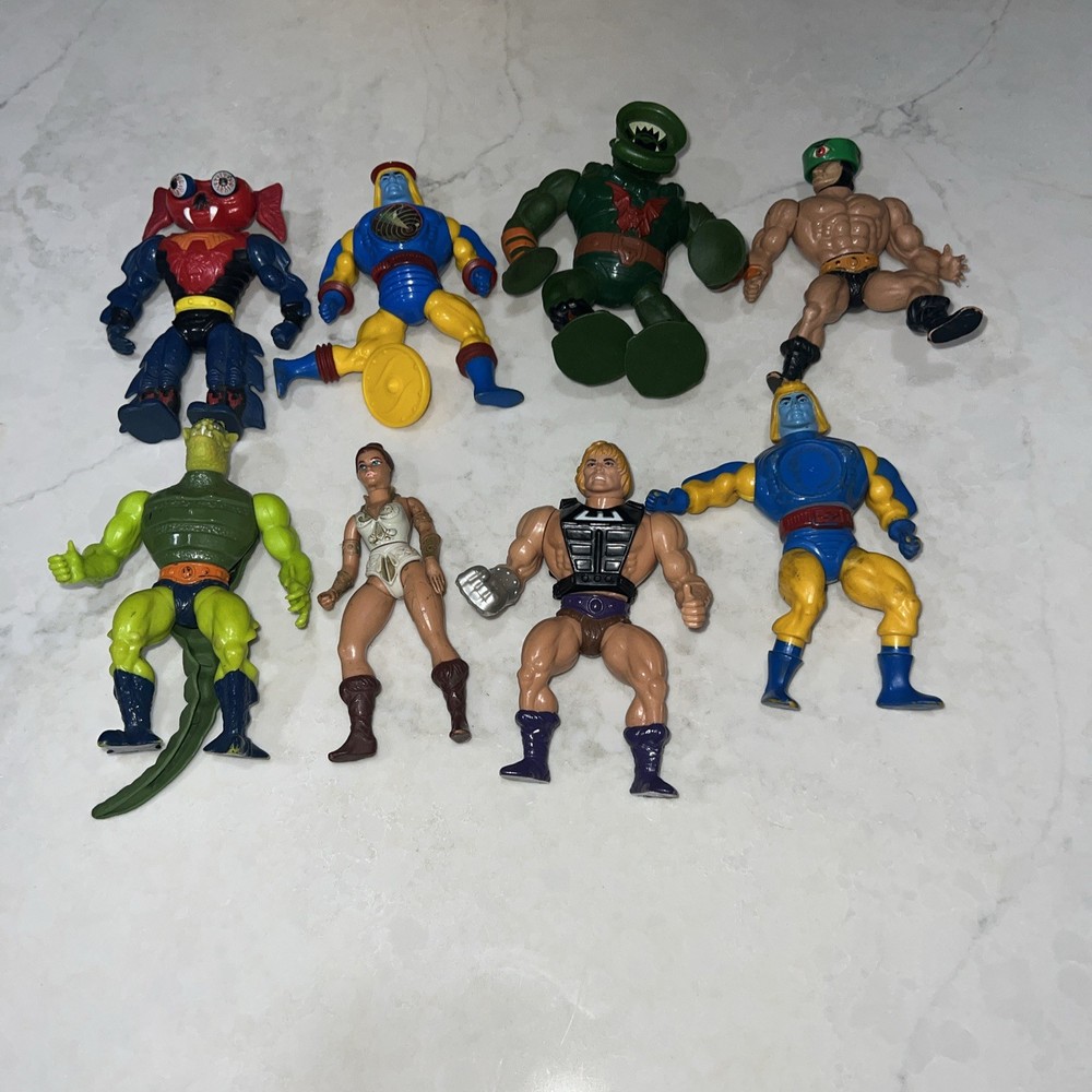 Mattel He-Man and Masters of the Universe Action Figures 1980s Vintage Lot 8