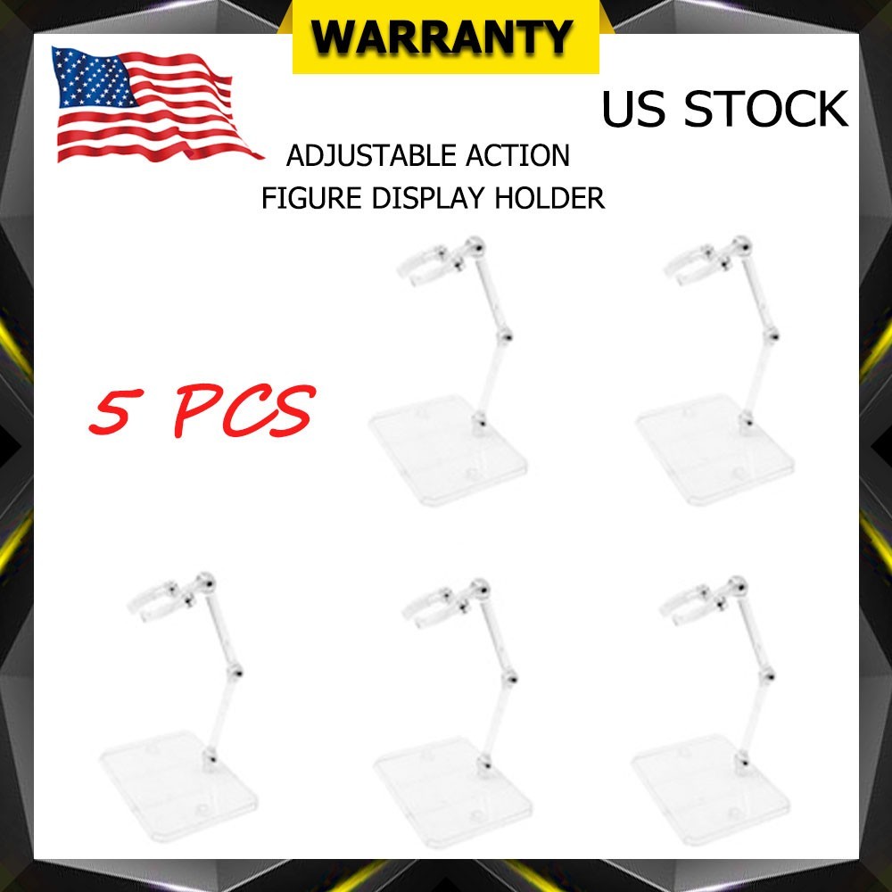 5PC HG144 Adjustable Action Figure Display Holder Base Doll Model Support Stand