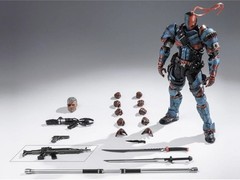 Deathstroke Batman Action Figure w/ Alt Head Hands Sword Staff