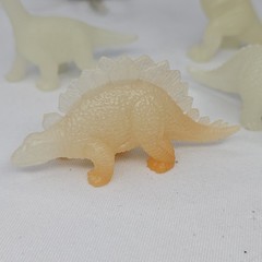 5 Vintage Glow In The Dark Dinosaurs T-Rex Stegosaurus Triceratops Brontosaurus