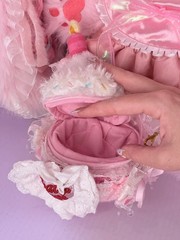 Baby Three Limited Edition 800% Happy Birthday Bunny with Cupcake Purse RARE