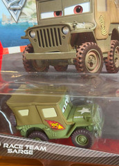 Disney Pixar Cars 2 Race Team Sarge Diecast 1:15 Military Jeep