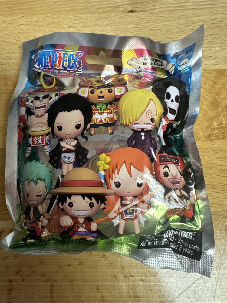 One Piece Series 2 Figural 3D Foam Clip Bag SEALED Keychain 1 Random Bag