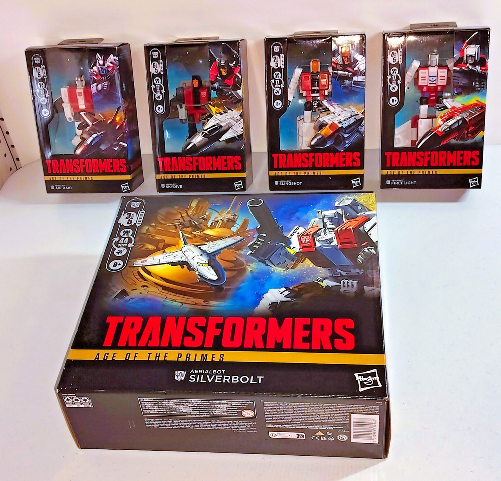 Transformers Age of the Primes Aerialbots Complete Set 5 Combiner Superion NEW