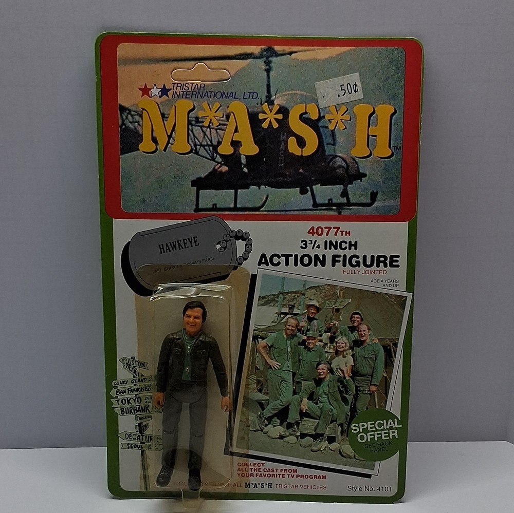 Tristar M*A*S*H Hawkeye 3 3/4in Fully Jointed Plastic Action Figure Card