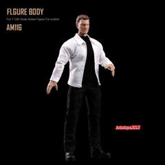 In STOCK 1:12 Flexible Male Joint Suntan Figure Body Head Doll Model Action Toy