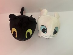 How To Train Your Dragon 3 Toothless Light Fury Plush Doll Sitting T4