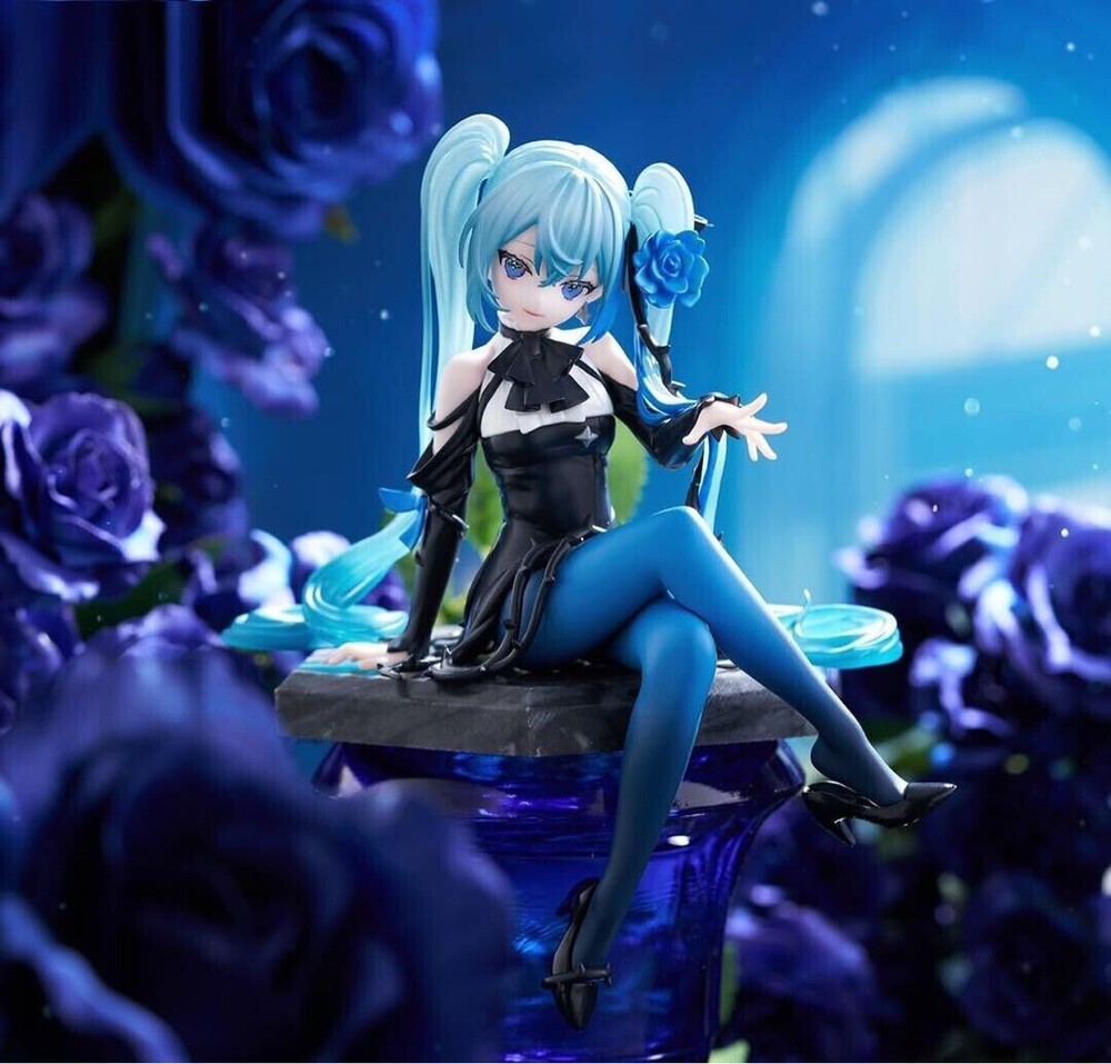 NIB Hatsune Miku Noodle Stopper Flower Fairy Blue Rose Figure Furyu US seller