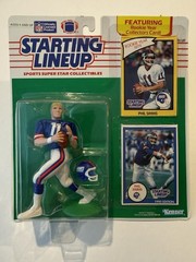 💥🏈 1990 PHIL SIMMS New York Giants Starting Lineup, NFL – VERY NICE! 🏈💥