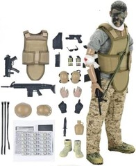 1/6 Special Force Wounded Soldier Action Figure Army Action Figures Playset Toys