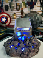 Stormbreaker Thor Hammer Avengers LED Stand Base Resin Gifts Cosplay Prop New