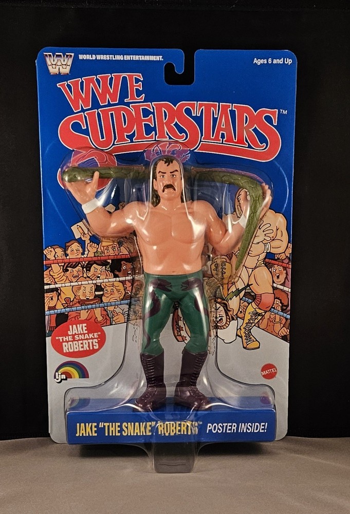 JAKE THE SNAKE ROBERTS 2026 LJN WWE SUPERSTARS RETRO FIGURE WWF BLUE CARD NEW