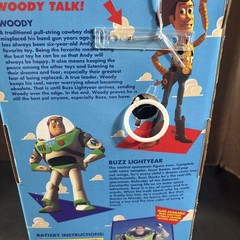 PULL-STRING TALKING WOODY VINTAGE ACTION FIGURE THINKWAY DISNEY NEW PIXAR VTG