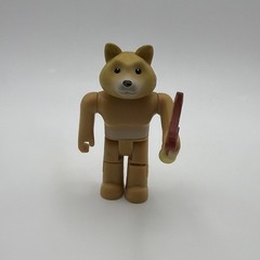 R0BL0X Toy Single Figure: Doge With Weapon Toy No Code