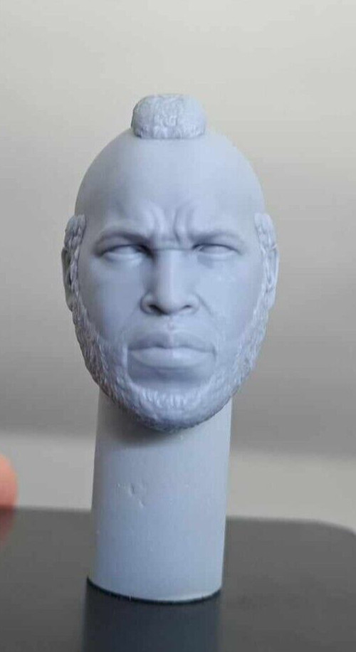 CUSTOM THE A- TEAM B.A. BARACUS MR. T UNPAINTED 1/6 SCALE HEAD CLUBBER LANG
