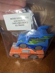 WOODEN DISNEY CARS PIXAR Wood SNOT ROD DJ DELINQUENT ROAD HAZARDS WOODEN