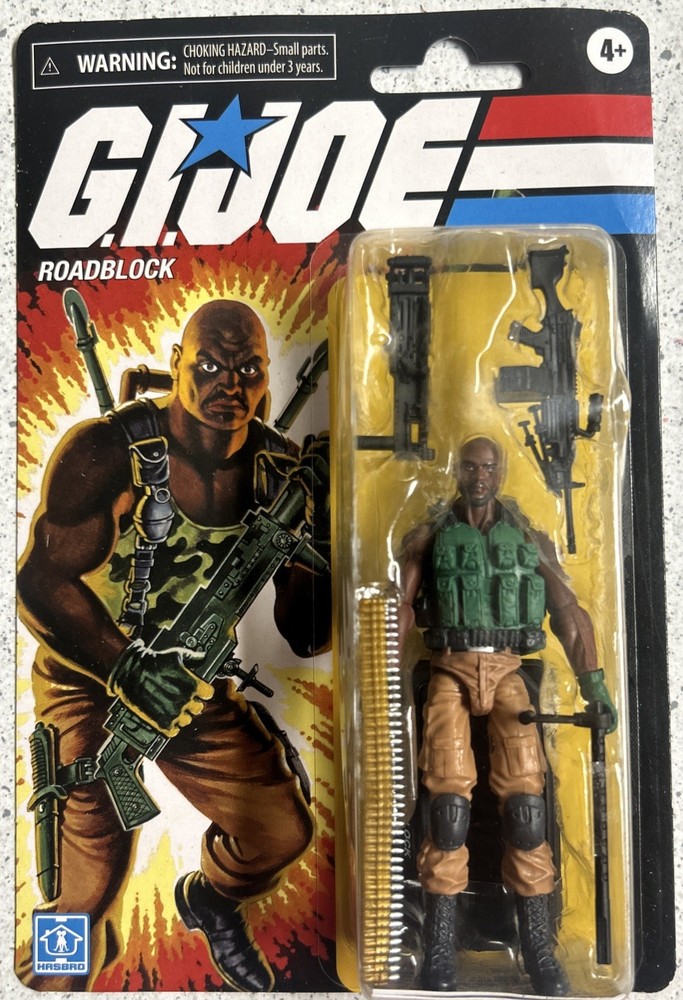 Roadblock GI Joe Retro Collection 3.75″ Action Figure New Hasbro 2020 Walmart