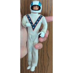VTG 1972 Ideal Evel Knievel Stunt Cycle Doll Figure W/ Helmet & Suit 7″ Collect